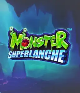 Dive into the spooky depths with the Monster Superlanche game by Pragmatic Play, highlighting a bright and playful monster logo before a shadowy cave background. This graphic captures the thrilling experience of a monster-themed game, great for fans of monster slots, providing a fantastic adventure. 